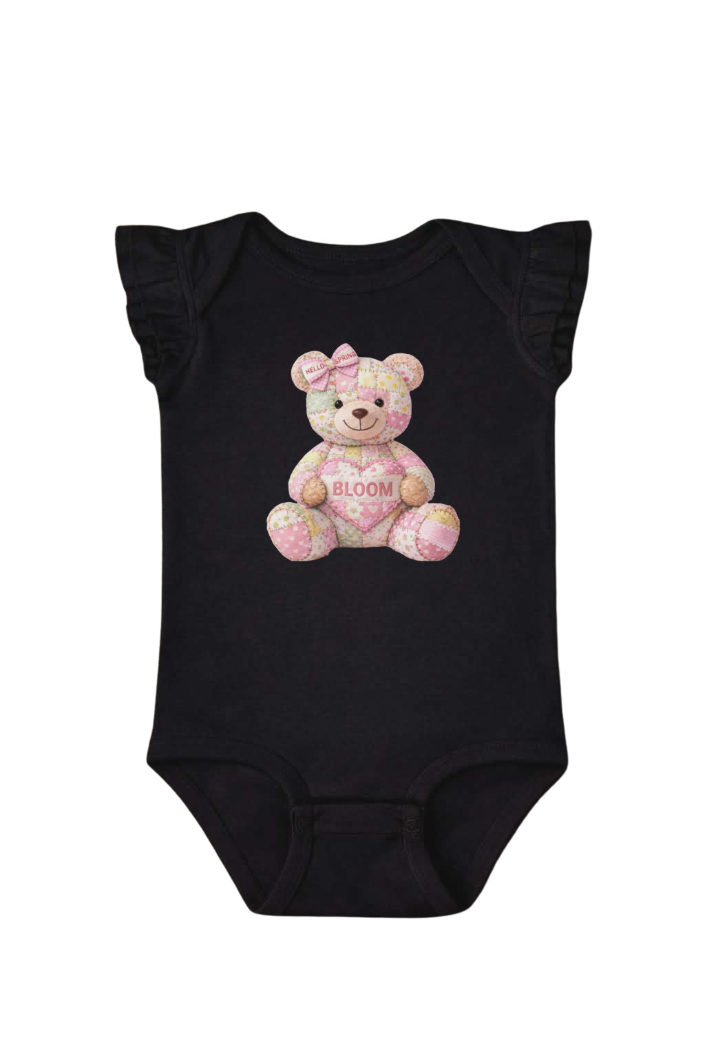 Bloom Quilt Teddy Bear Onesie