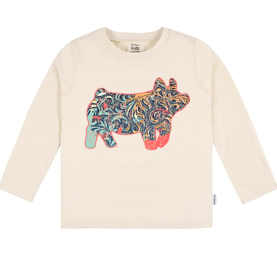 Western Pig Siloutte Longsleeve