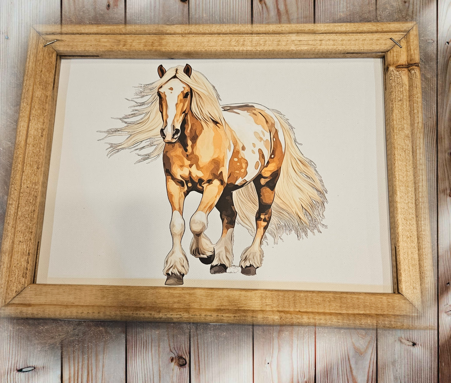 Framed Paint Horse Decor
