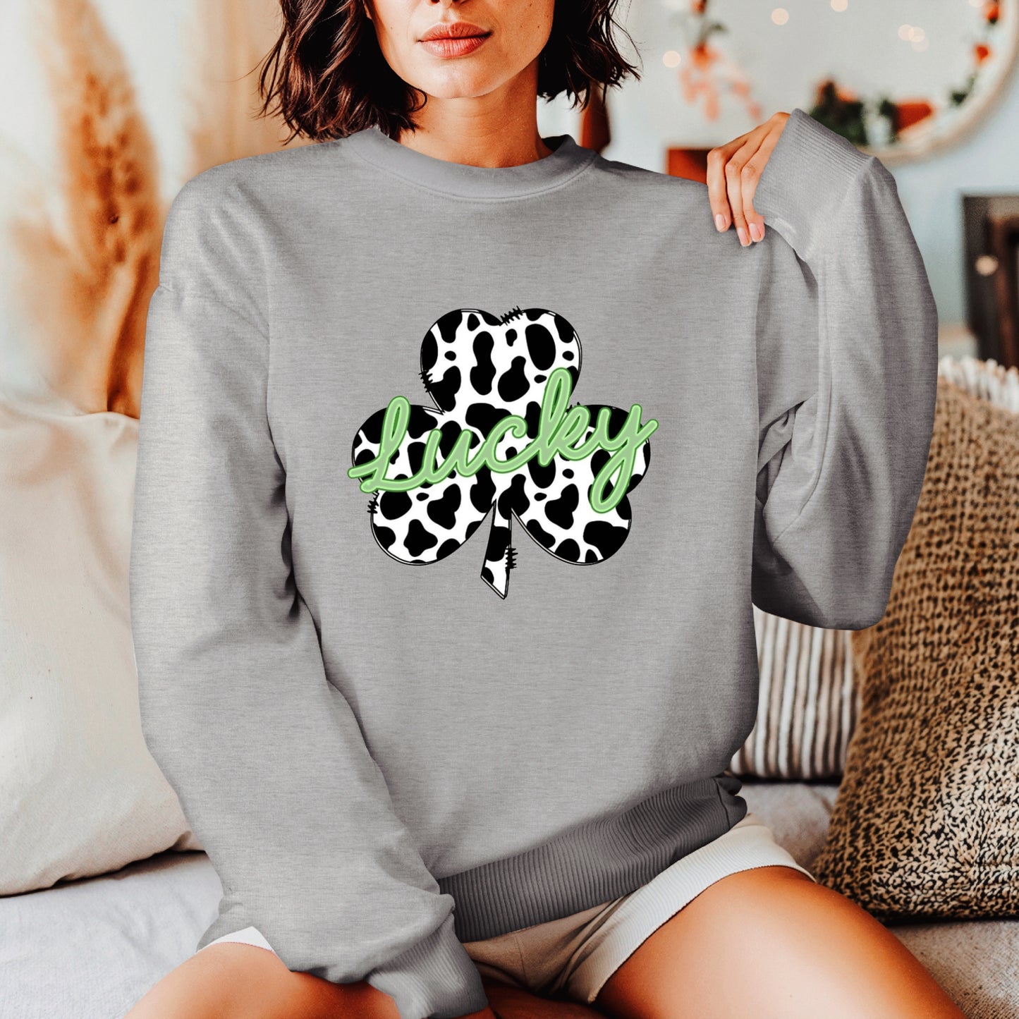 Cow Print Clover 🍀 Infant ~ Toddler ~ Adult