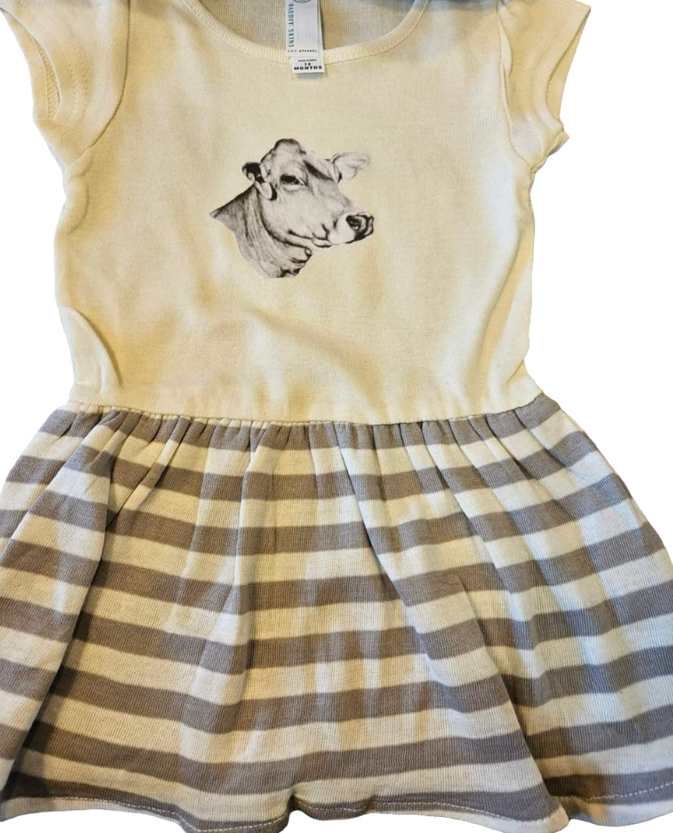 Brown Swiss Cow Dress Rosette Creations, LLC Brown Swiss Cow Dress Rosette Creations, LLC