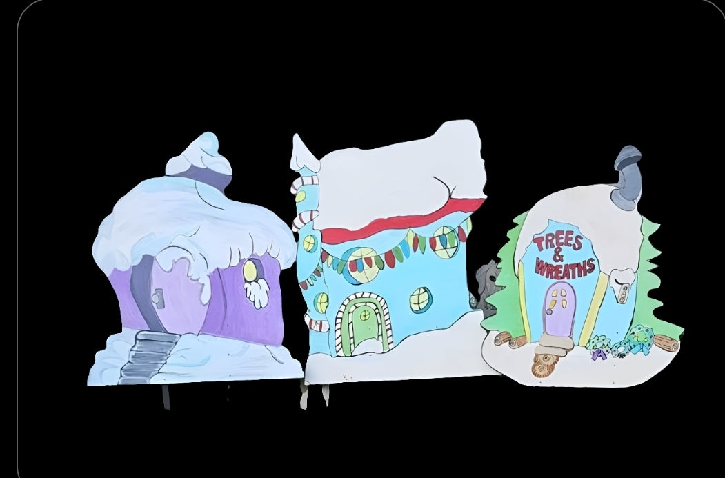 Whoville Houses / The Grinch Wood Yard Art