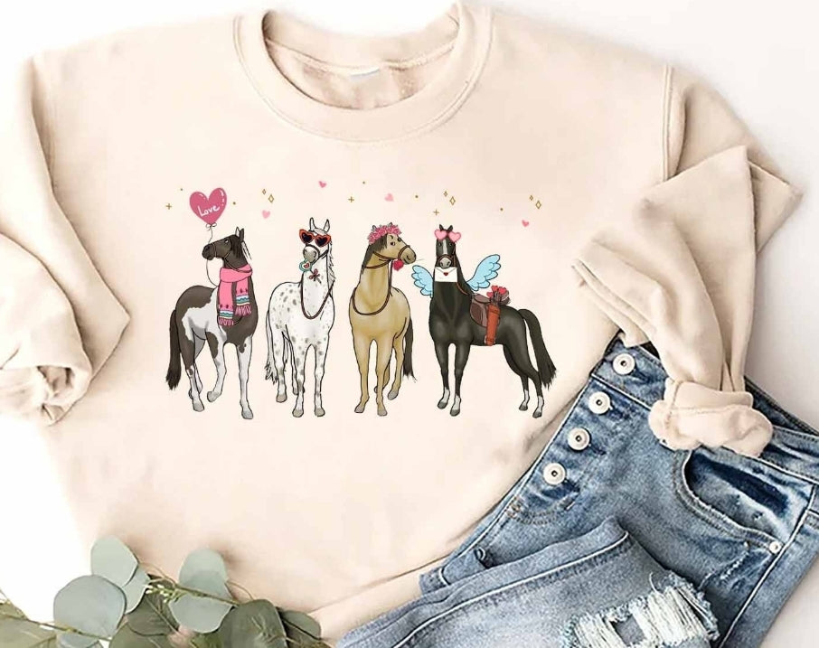 Horse Valentine's Crewneck