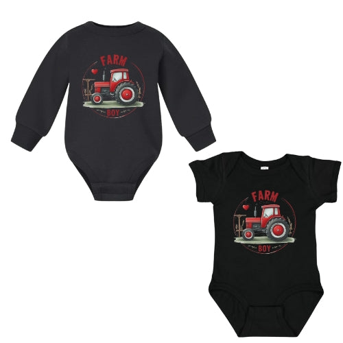 Farm Boy Tractor Onesie