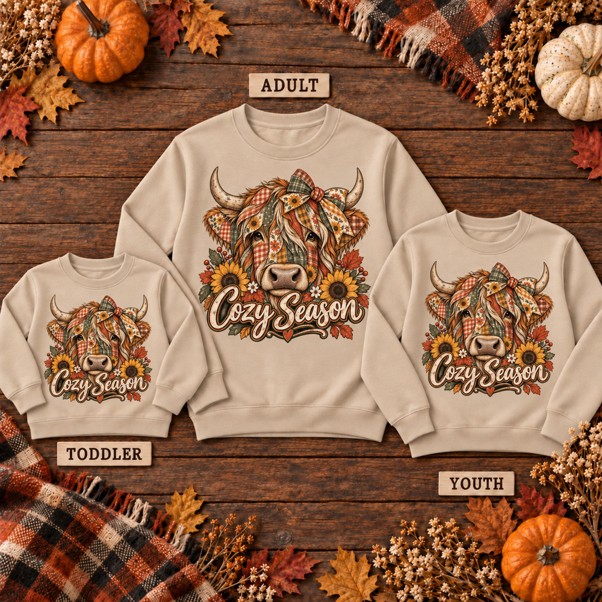 Rustic Fall Highland Cow Shirt / Sweater