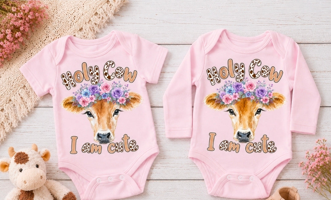 Holy Cow I'm Cute - Girl Jersey Cow
