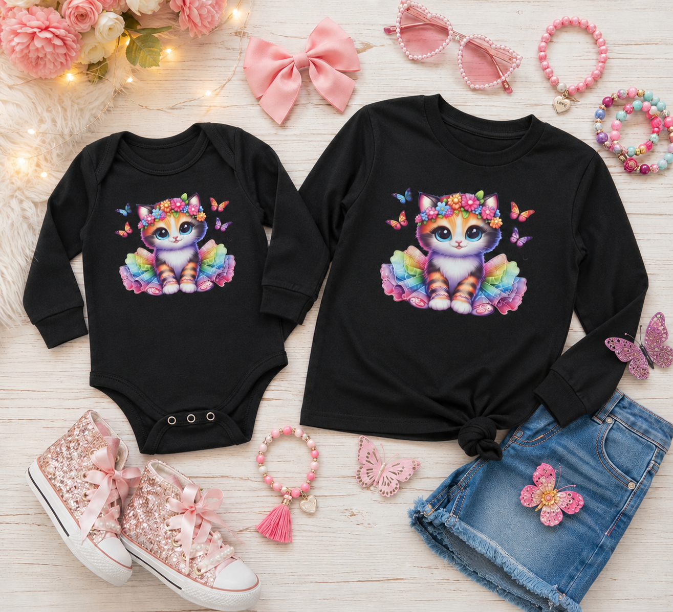 Little Girls Kitten T-Shirt