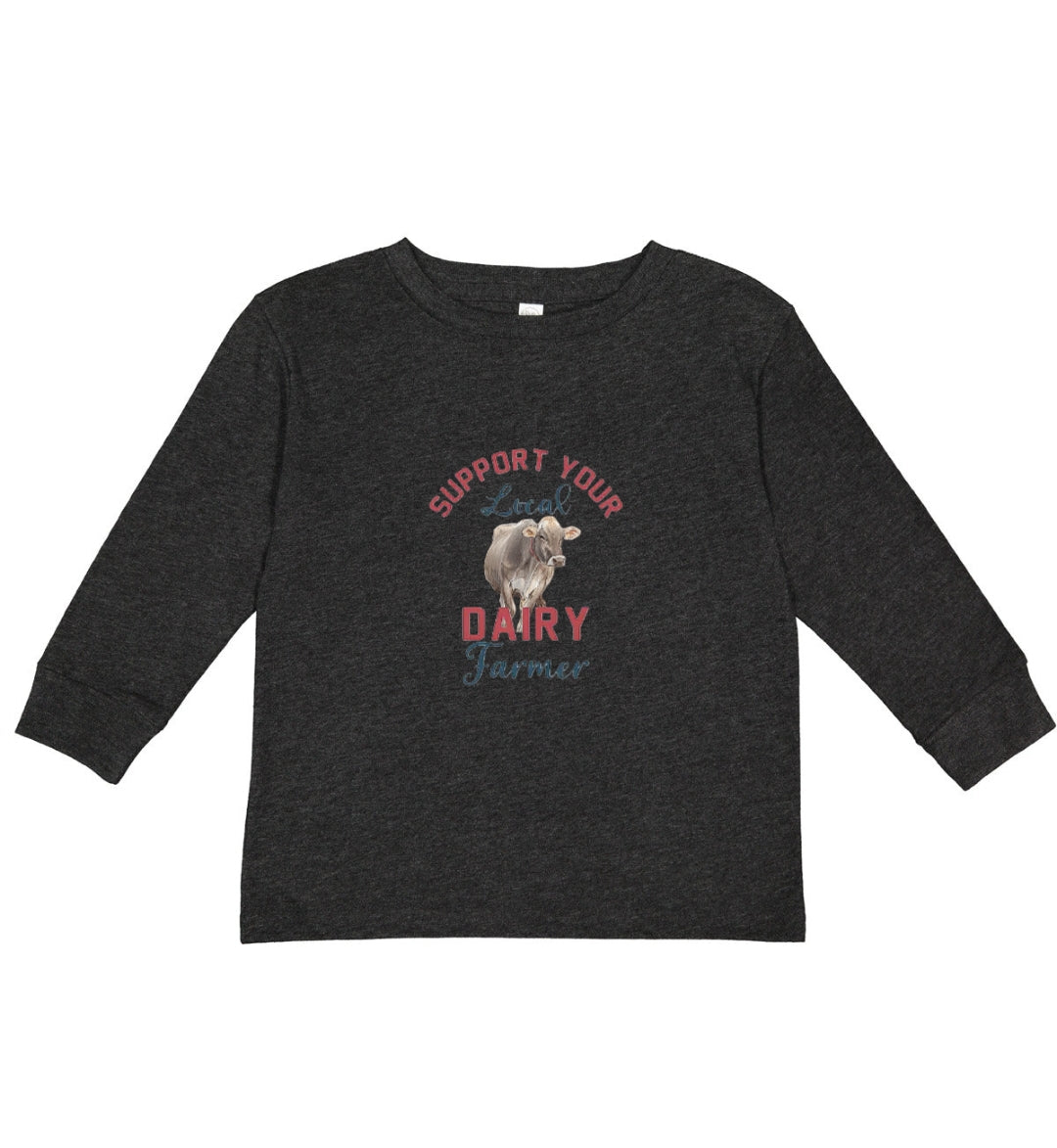 Support Your Local Dairy Farmer Toddler Longsleeve