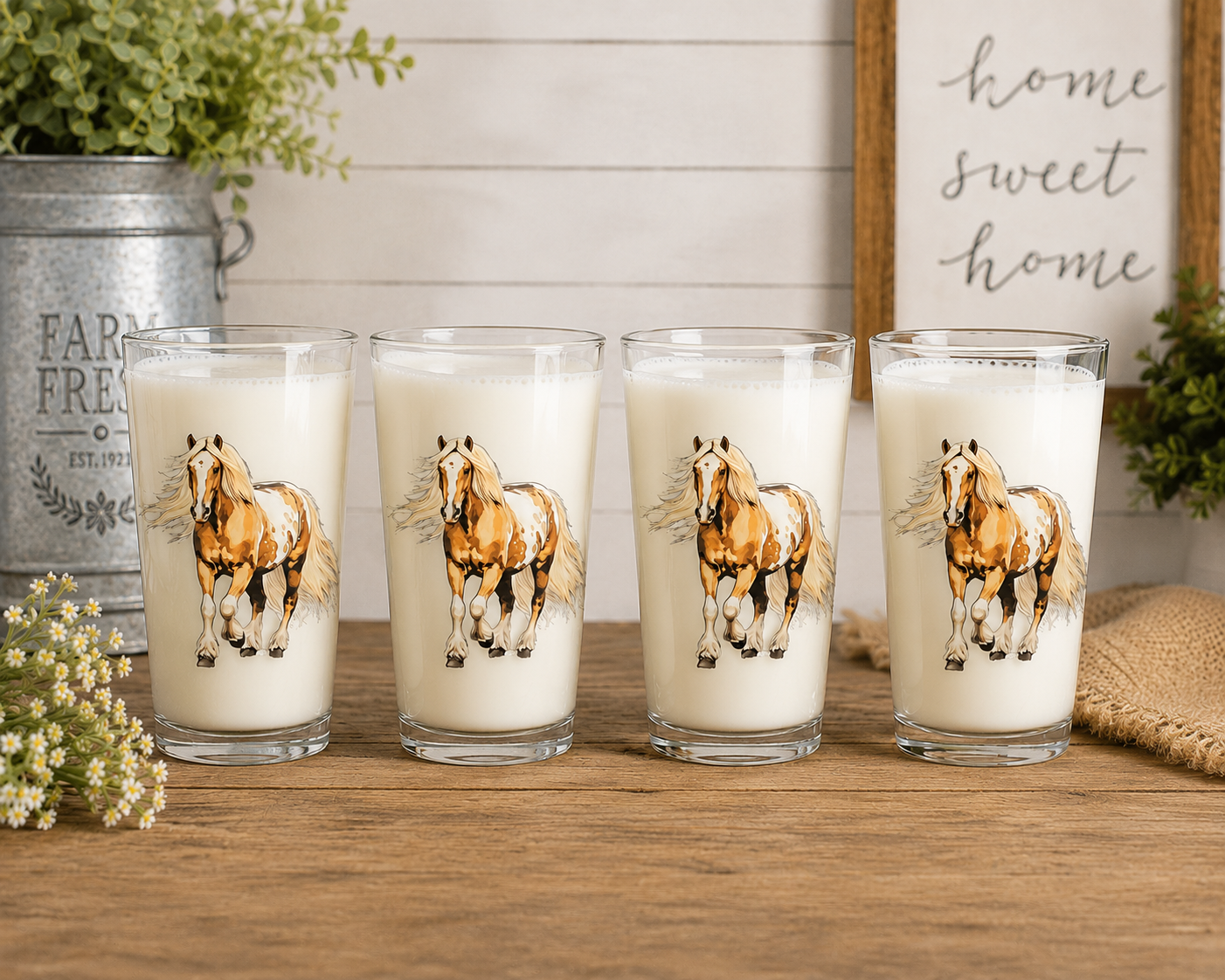 Horse Drinking Glass
