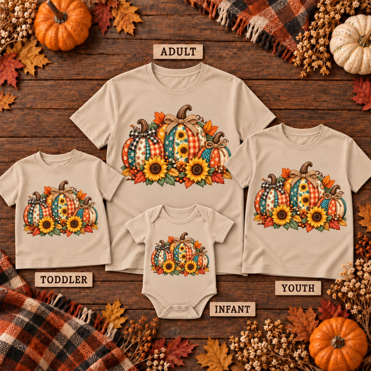 Fall Pumpkin Patchwork Top