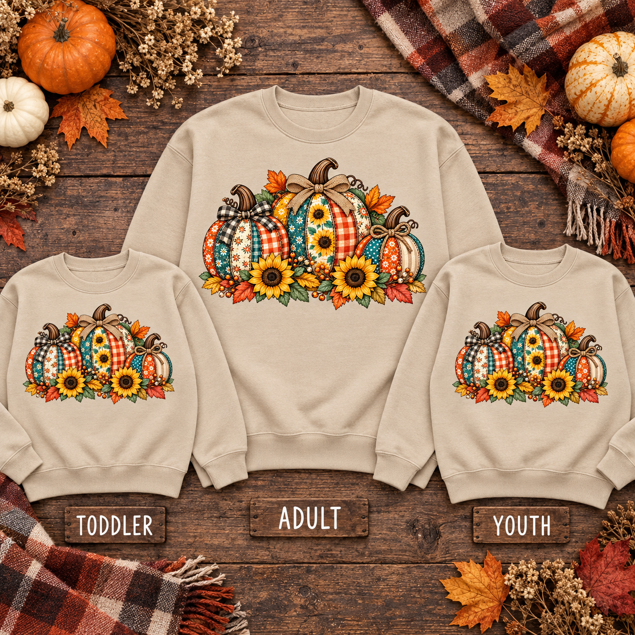 Fall Pumpkin Patchwork Top