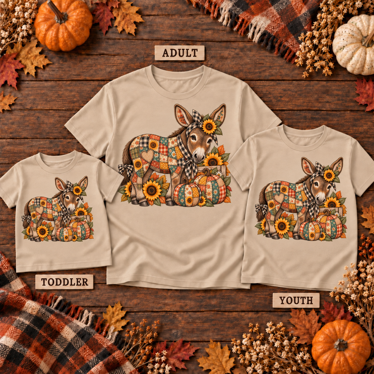 Fall Donkey Patchwork Top
