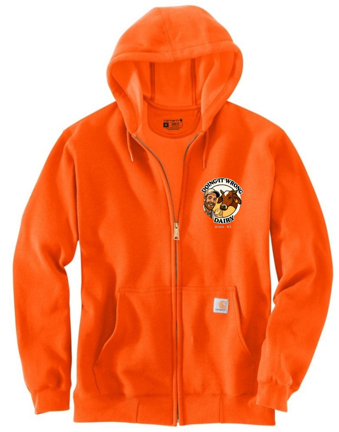Carhartt K122 - Loose Fit Midweight Full-Zip Sweatshirt, Orange