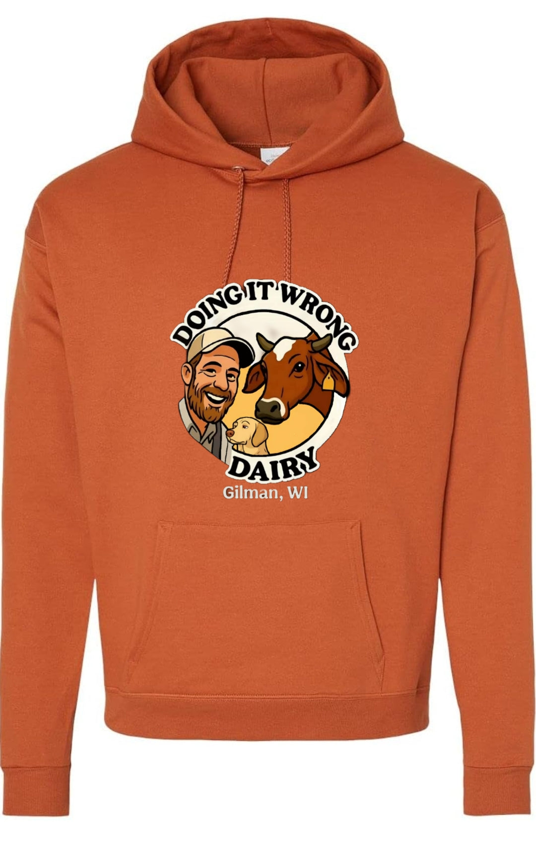 Hanes Men's Ecosmart Hoodie, Texas Orange