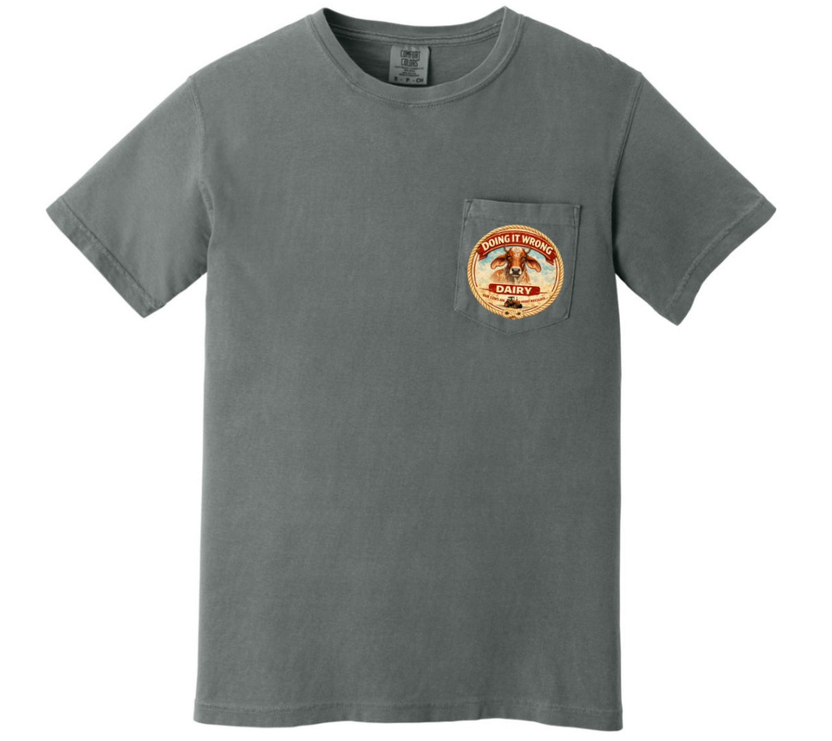 Doing It Wrong Dairy Pocket T ~ Allis