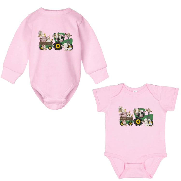 Farmyard Tractor Onesie