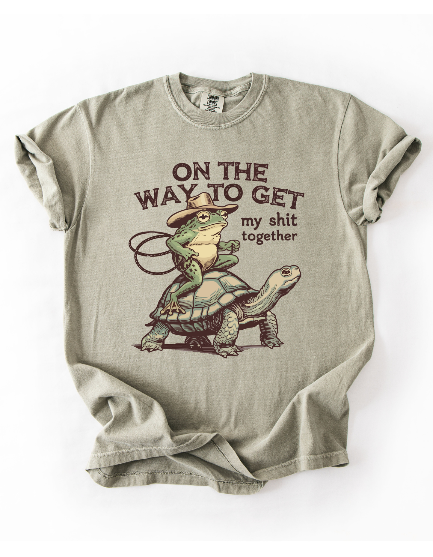 Cowboy Frog Riding Turtle T-Shirt