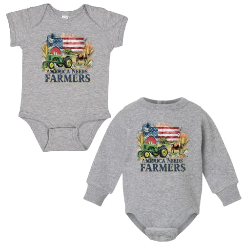 America Needs Farmers John Deere Onesie