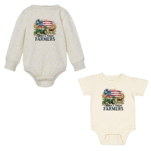 America Needs Farmers John Deere Onesie
