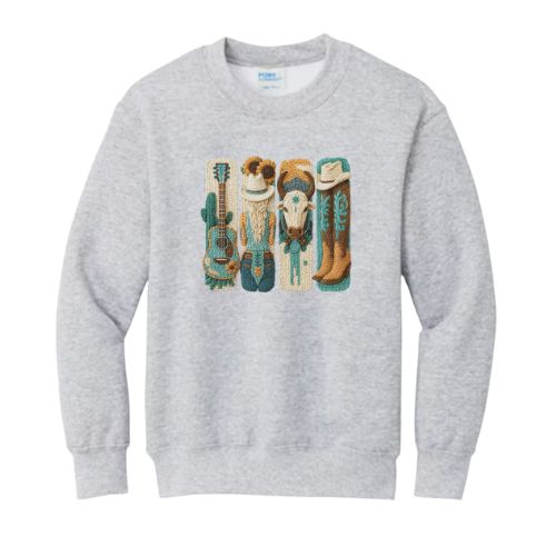 Western Crewneck- Youth