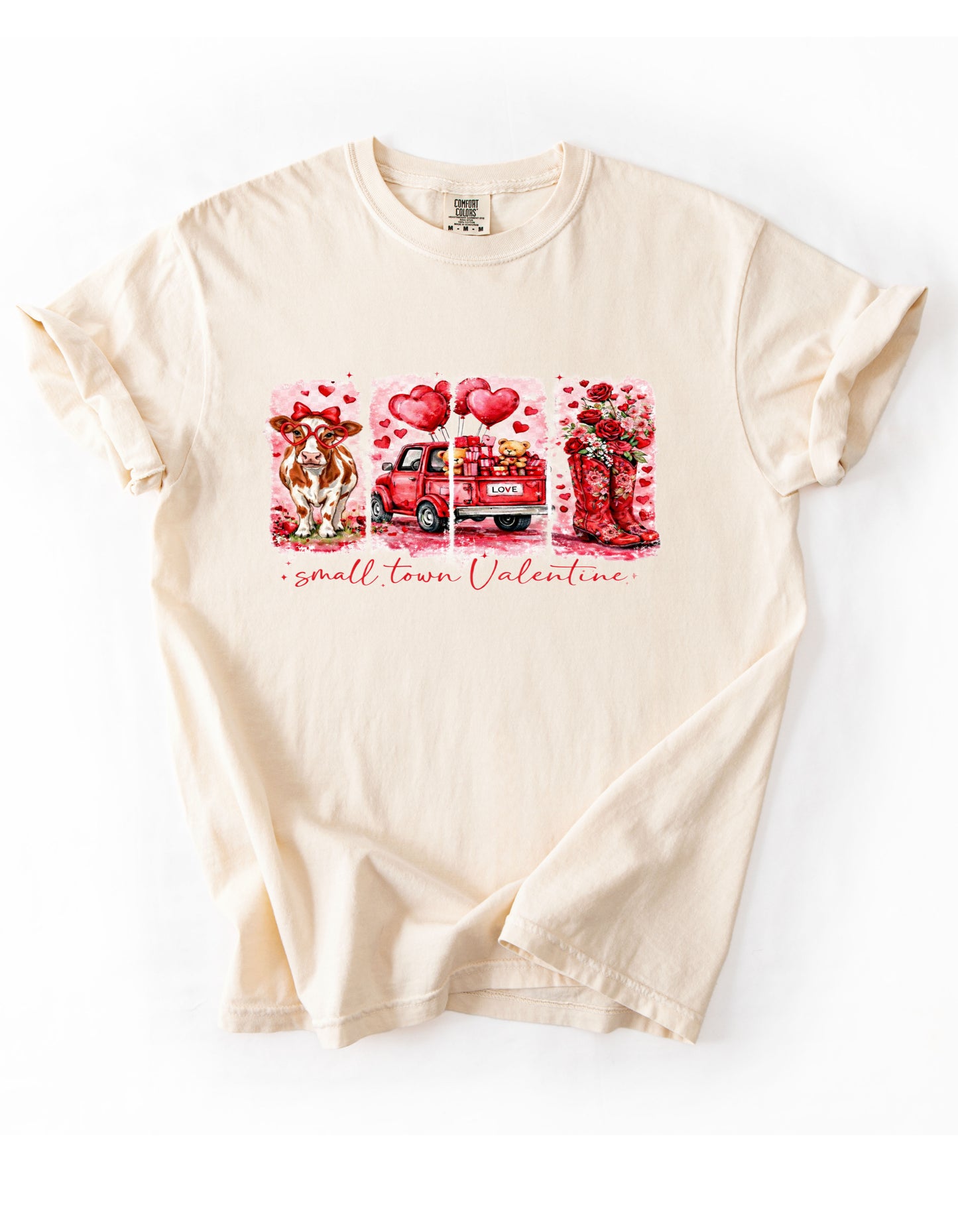 RedandWhite Cow, "Small Town Valentine" T-Shirt