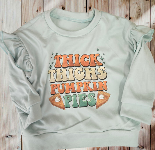 Thick Thighs & Pumpkin Pies Flutter Sleeve