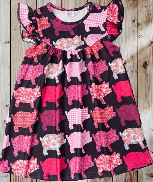 Floral Pink Pig Dress