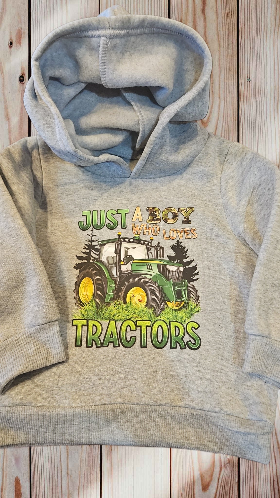 Just A Boy Who Loves Tractors Hooded Sweater John Deere