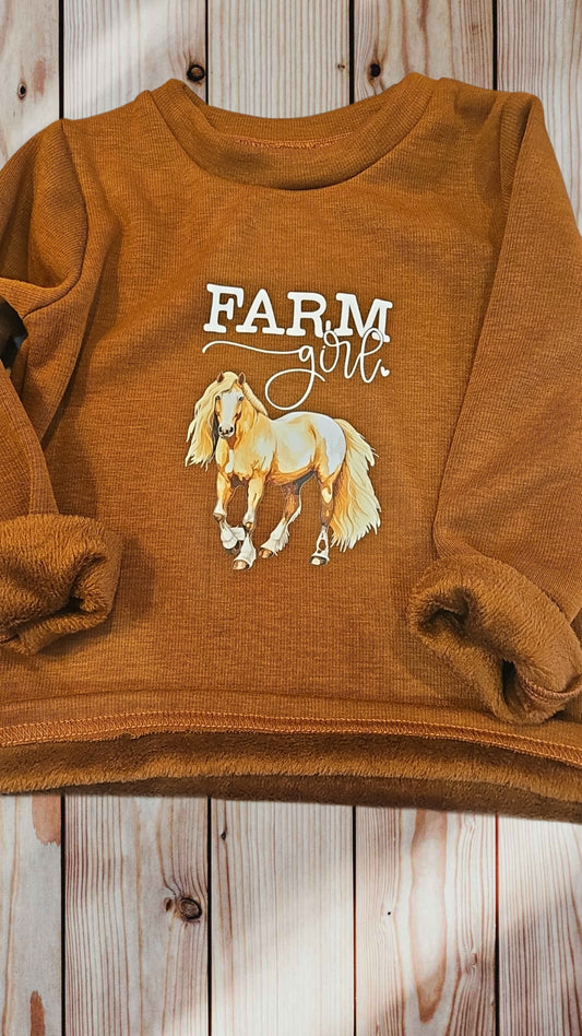 Farm Girl Horse Sweatshirt