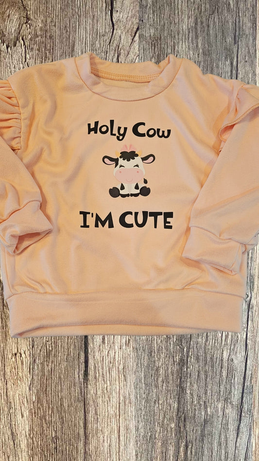 Holstein Holy Cow I'm Cute Sweater