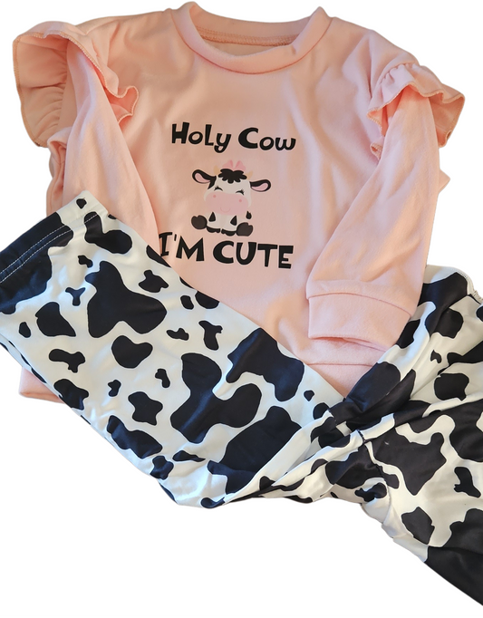 Holy Cow I'm Cute - Holstein Cow / Legging Set