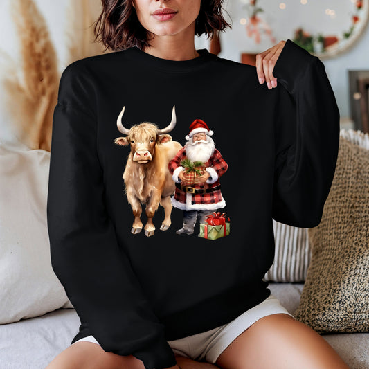 Santa Cow Crewneck Sweatshirt