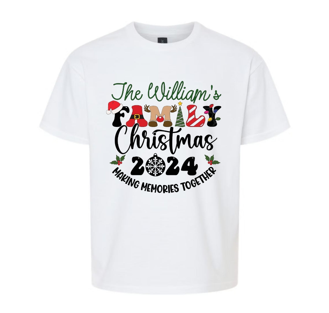 Customizable Christmas Family T-Shirt