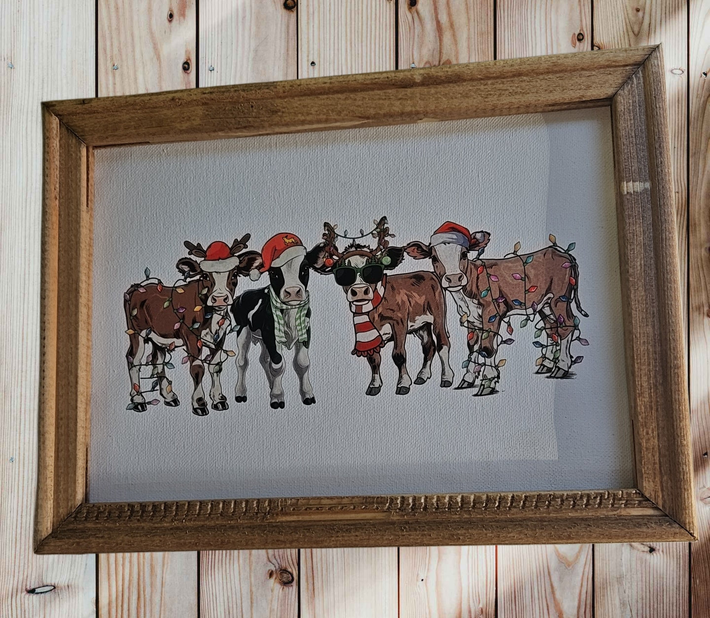 Christmas Cows Canvas