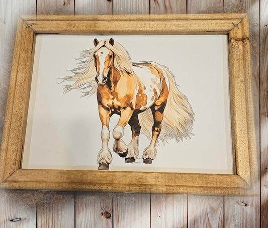 Framed  Paint Horse Decor