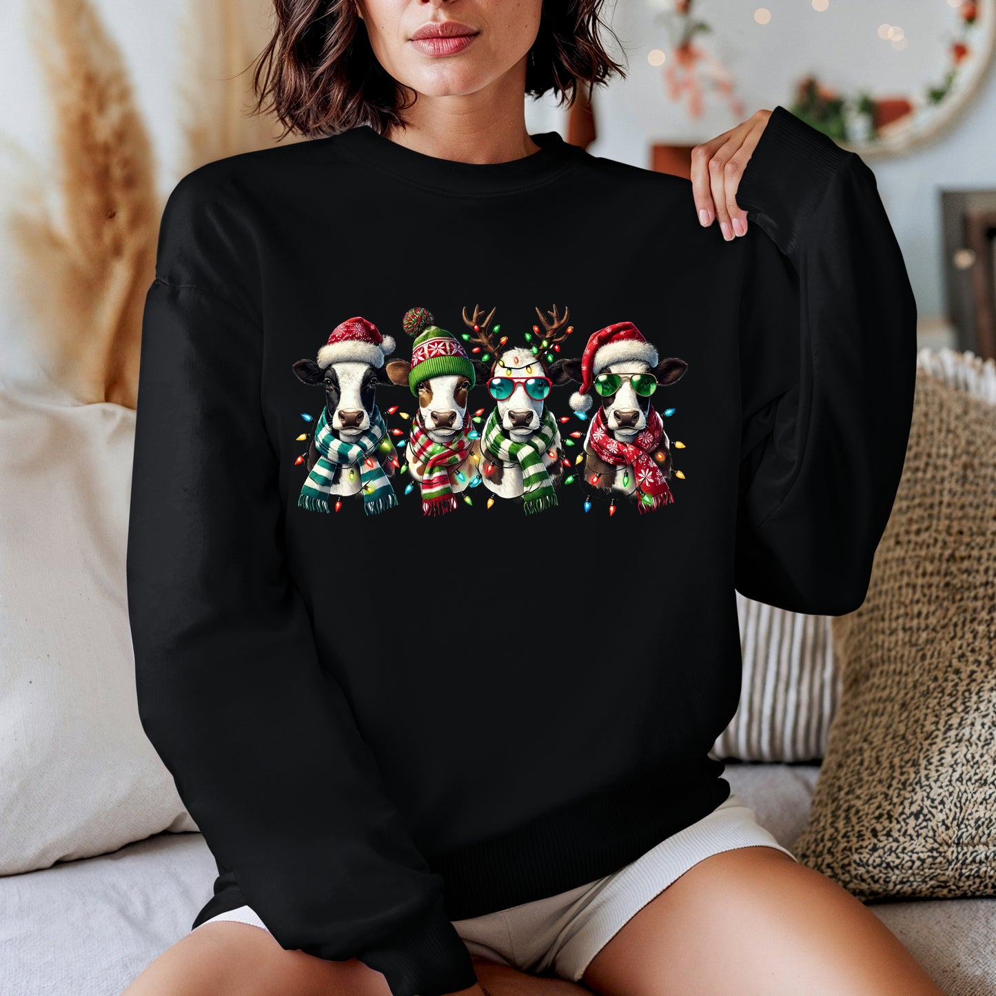 Christmas Cow Sweatshirt