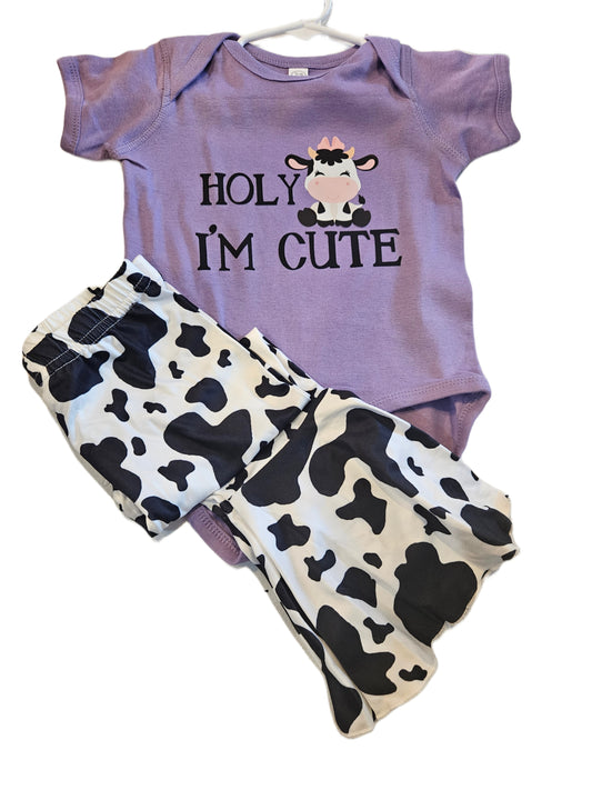 Cow Print Flare Leggings