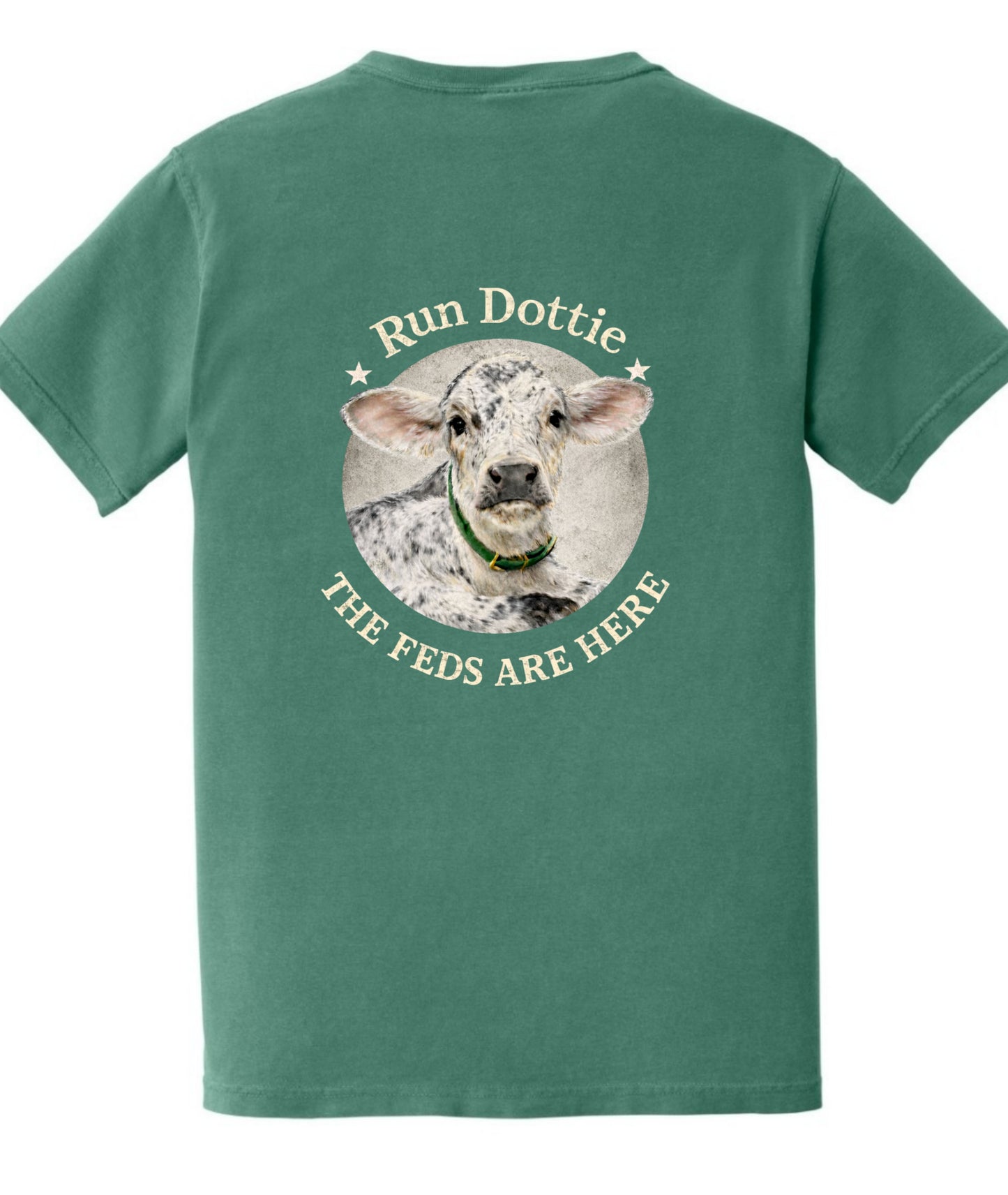 Doing It Wrong Dairy Pocket T-Shirt, Dottie back
