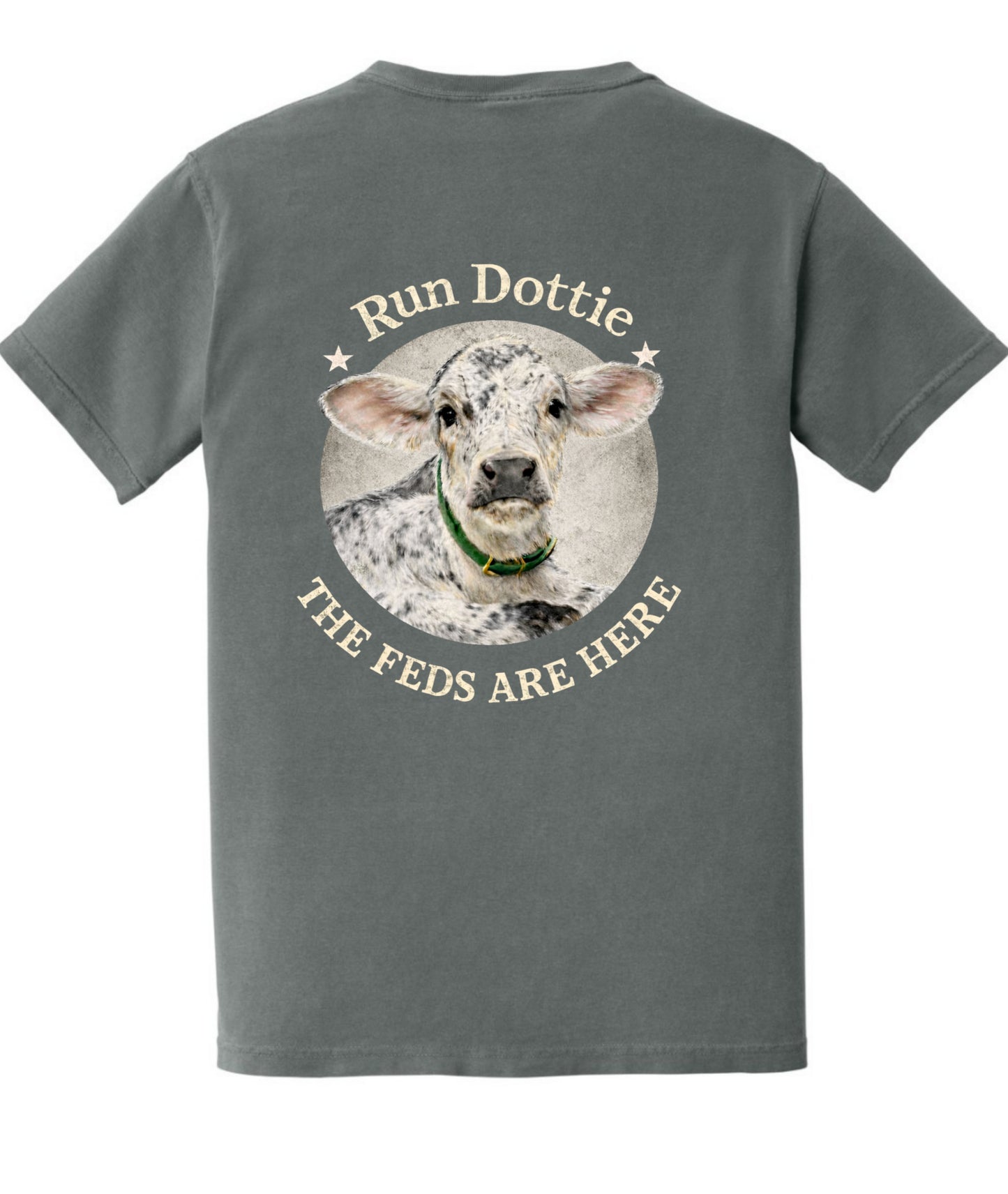 Doing It Wrong Dairy Pocket T-Shirt, Dottie back