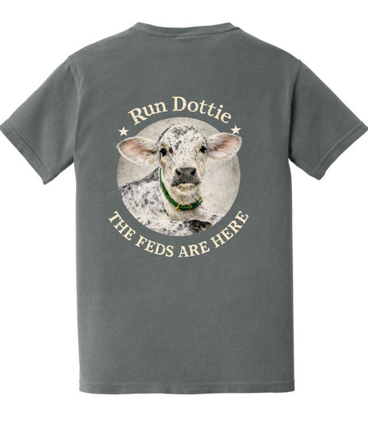 Doing It Wrong Dairy Pocket T-Shirt, Dottie back