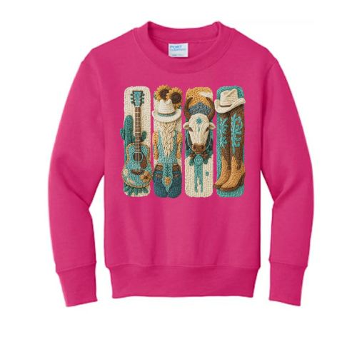 Western Crewneck- Youth
