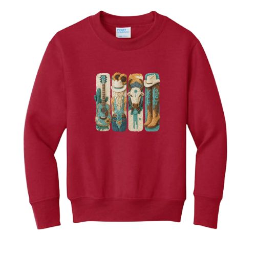 Western Crewneck- Youth