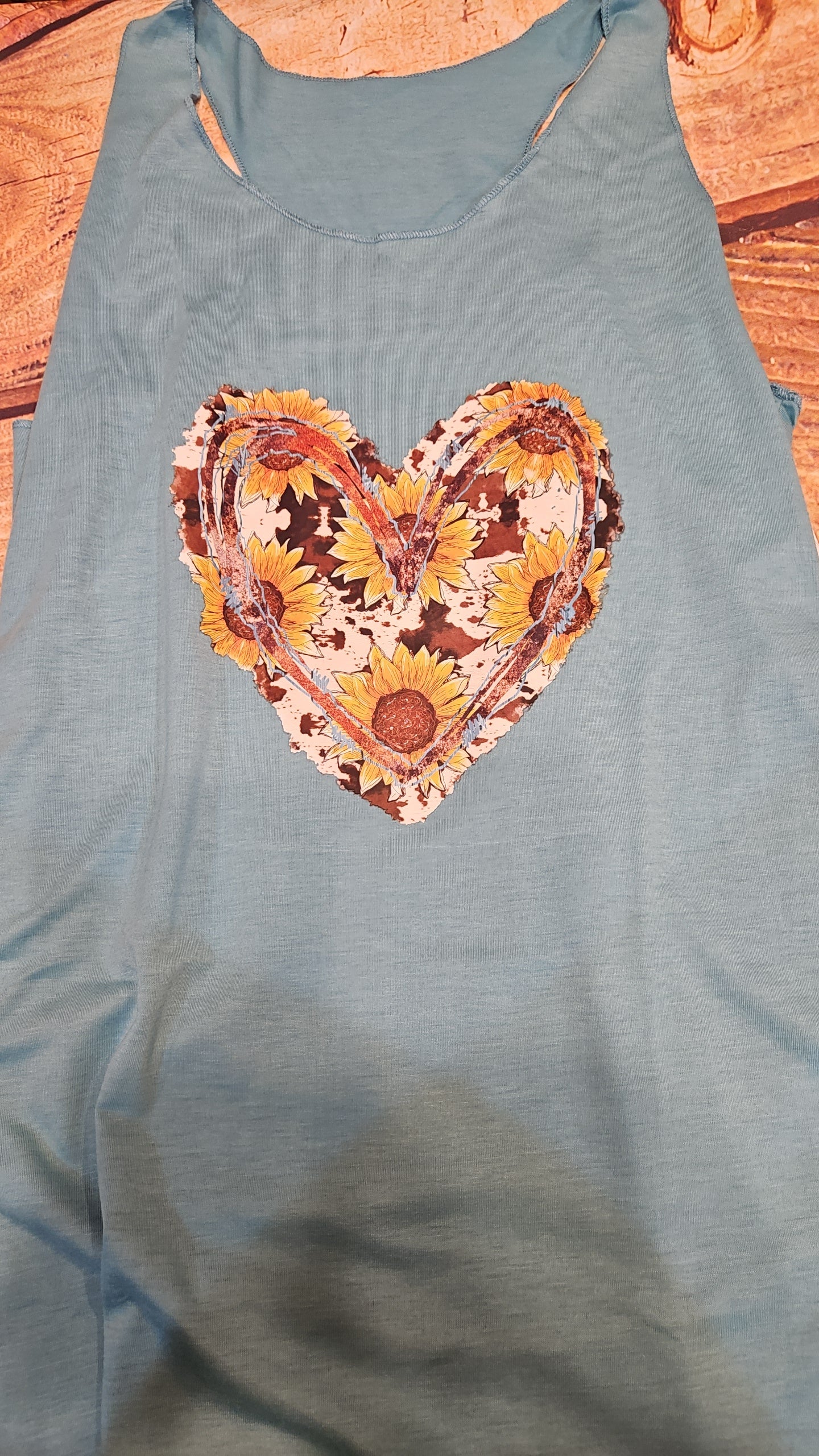 Sunflower Cowhide Tank