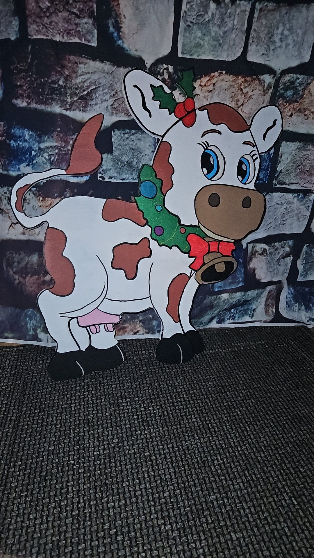 Cow Entryway Christmas Decor