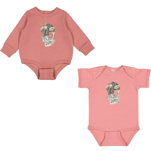 Brown Swiss Cow & Calf Onesie