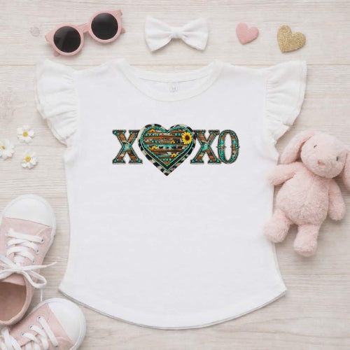 XOXO western Flutter Sleeve T-Shirt