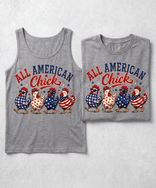 4th of July Top - Chicken Patriotic T-Shirt