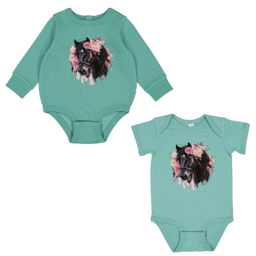 Floral Horse Onesie