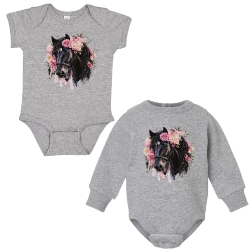 Floral Horse Onesie