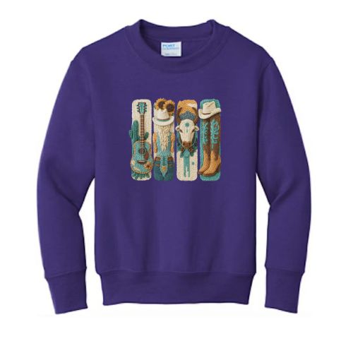 Western Crewneck- Youth